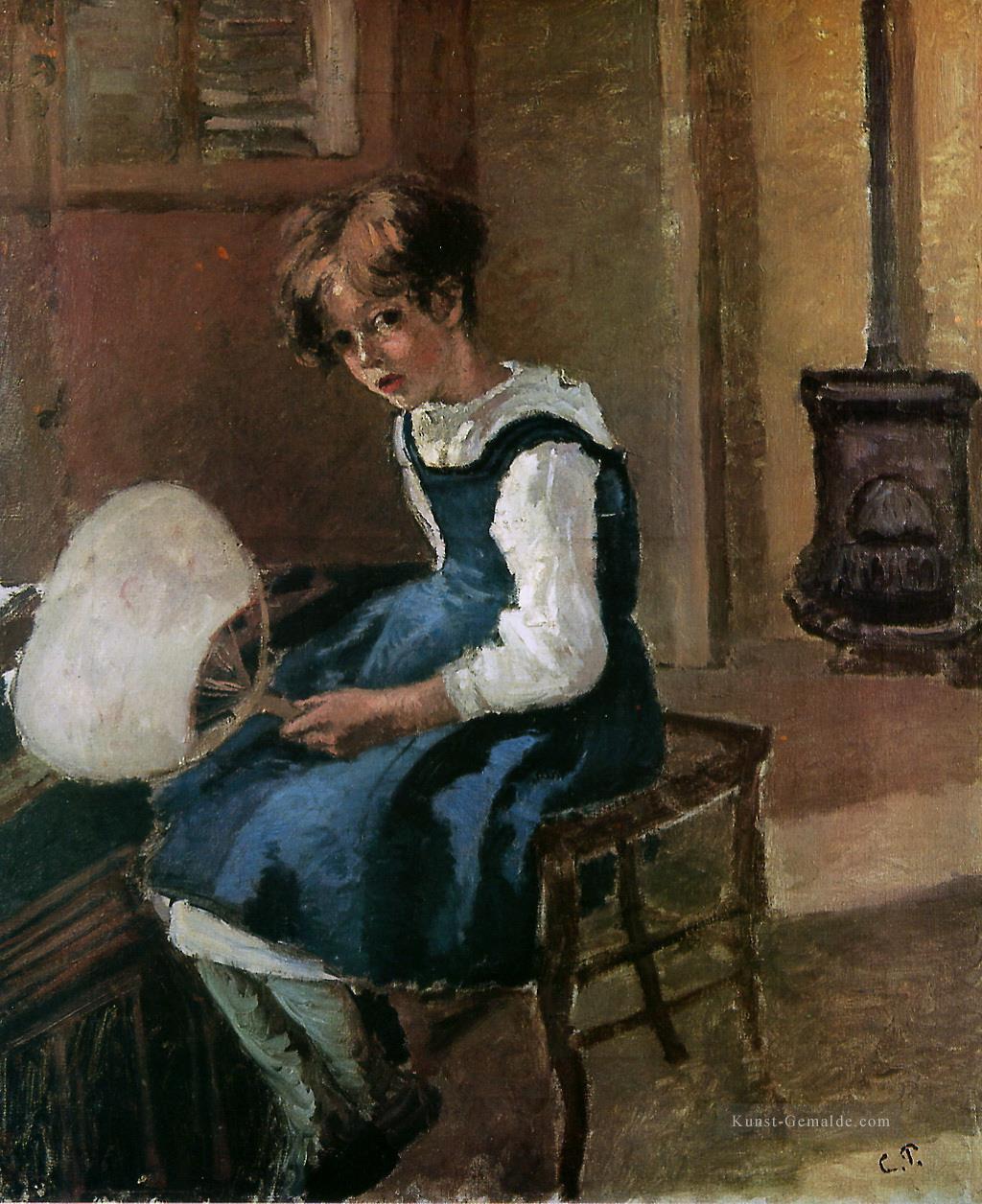 jeanne mit einem Fächer Camille Pissarro Ölgemälde